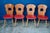 Vintage Retro Gentiane Bistro Chairs with Tapered Legs and Red Faux Leather from Baumann, 1960s, Set of 4 For Sale - Image 4 of 18