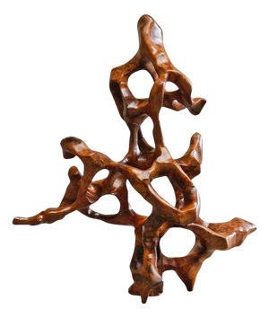 Large Organic Sculpture in Burl Wood, 1940s
