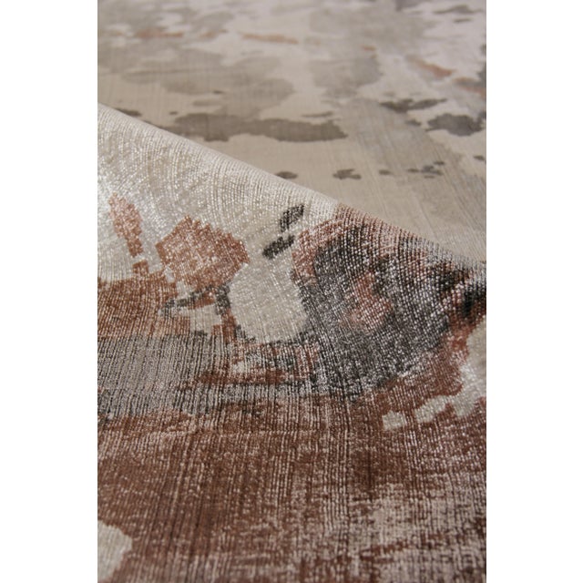 Not Yet Made - Made To Order Bridgewater Hand loom Bamboo Silk Copper Multi Rug-10'x14' For Sale - Image 5 of 7