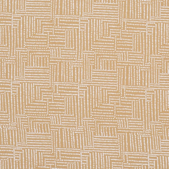Schumacher X Johanna Ortiz Coco Hand Screen Print Fabric In Sunbleached Ochre For Sale