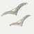 18k Diamond Set of 2 Seagull Brooches with round brilliant cut diamonds, VVS1 clarity, E color weighing approximately 3.50...