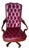 Vintage Hickory Chair Tufted Oxblood Leather Executive Desk Chair For Sale