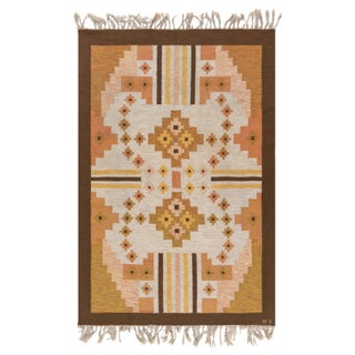 Doris Leslie Blau Vintage Swedish Flat-Weave Rug by Mary Sanberg, Signed MS For Sale