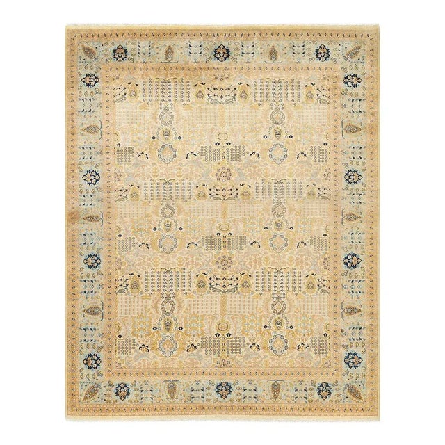 Mogul Collection Hand-Knotted Area Rug - Ivory 8' 0" x 10' 0" For Sale - Image 4 of 4
