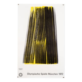 Munich Olympics Lithograph Poster by Hans Hartung, 1972 For Sale