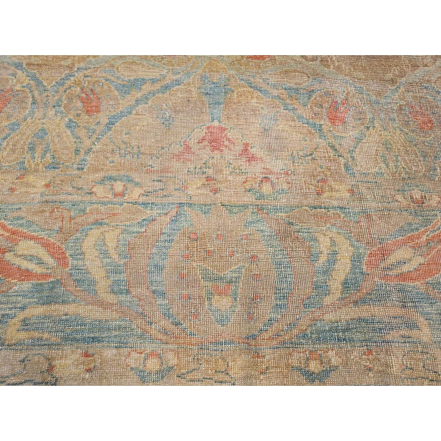 Vintage Turkish Oushak Rug, Hand-Knotted Wool, Allover Floral Design, 9' x 12' For Sale - Image 16 of 18