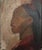 Mid-Century Modern 'Profile in Burgundy' Vintage Original Swedish Figurative Portrait Oil Painting, Framed For Sale - Image 10 of 11