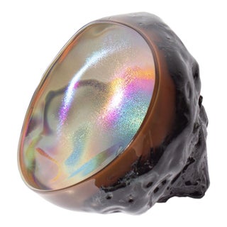 Tektite Art Glass Sculpture by Josh Simpson For Sale