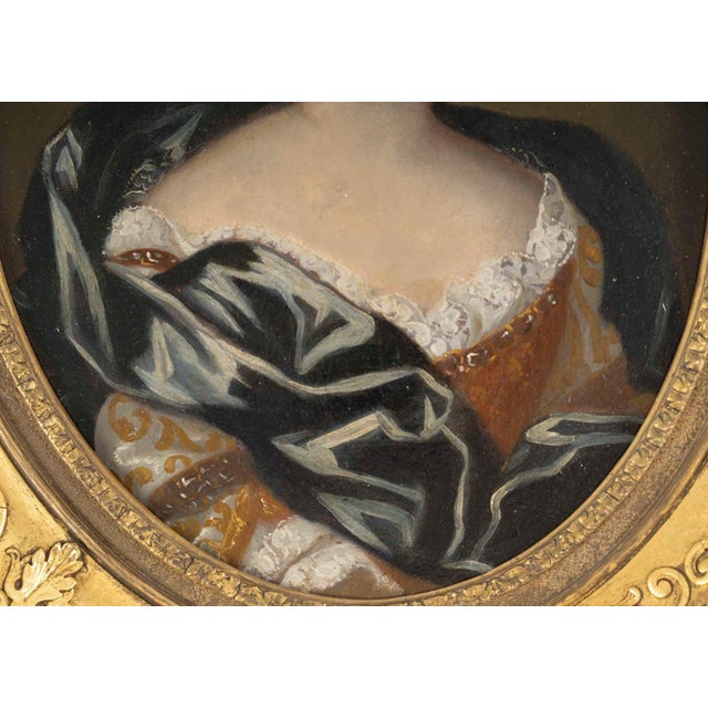 Three Portraits of The Princesses of Bourbon, Oil on Canvases, 18th Century, Framed For Sale - Image 9 of 15