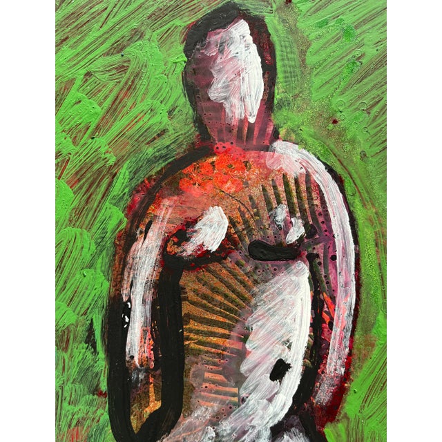 Figurative "Green Nude 2" 1980s Jack Hooper Painting For Sale - Image 3 of 7