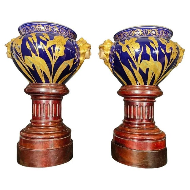 Art Nouveau Planters, 20th Century, Set of 2 For Sale - Image 13 of 13