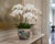 White Vintage Chinoiserie Ceramic Peacock and Peony Fishbowl Jardinier Vase For Sale - Image 8 of 12