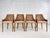 Mid-Century Modern Wood and Rattan Bar Stools, Set of 4 For Sale - Image 3 of 15