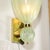Jade Pair of Modernist Pale Jade Hand-Blown Murano Glass Sconces W/ Brass Fitting For Sale - Image 8 of 12