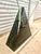 Glass 1980s Postmodern Triangle Marble Base Console Table in the Style of Massimo Vignelli . For Sale - Image 7 of 12