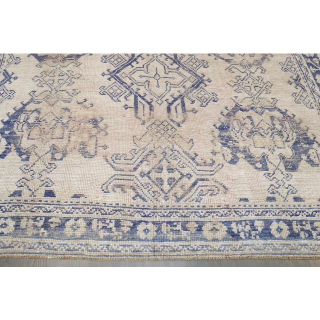 Ivory Antique Crab Oushak, 7'1'' X 9'7'' For Sale - Image 8 of 10