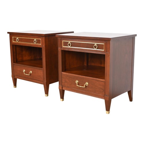 Kindel Furniture French Regency Louis XVI Cherry and Brass