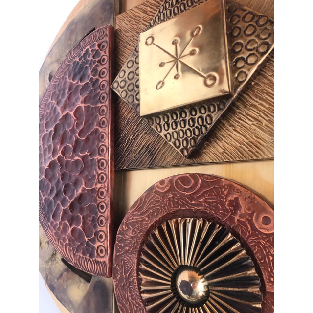 Brutalist styled wall art by Stephen Chun. The details and craftsmanship are wonderful. Using copper and brass formed...