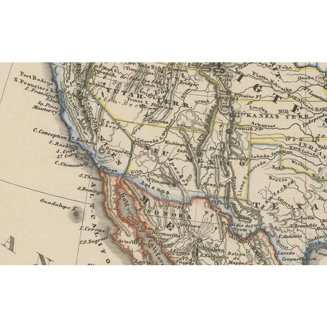 North America Map, 1857 For Sale - Image 6 of 12