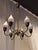 Metal Mid-Century Tulip Chandelier in Brass and Glass attributed to Fog & Mørup, Denmark, 1960s For Sale - Image 7 of 9