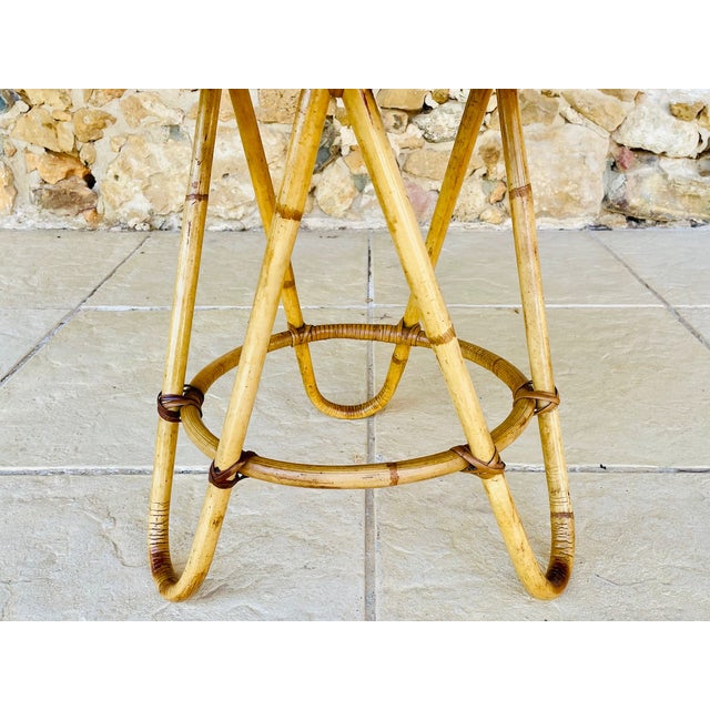 Mid-Century Bamboo and Rattan Side Table, 1960s For Sale - Image 9 of 18