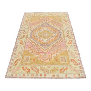Modern Turkish Oushak Rug 4'1" x 6' For Sale