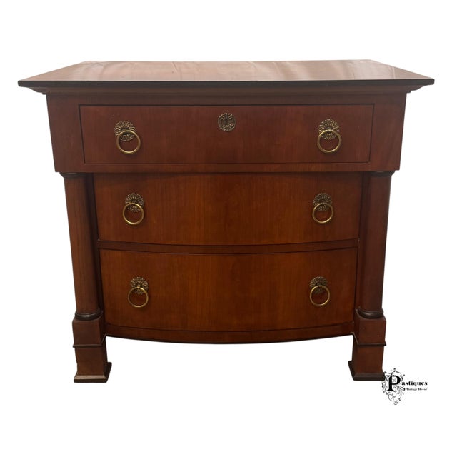 Late 20th Century Vintage Henredon French Empire Style Mahogany Nightstands - Pair For Sale - Image 5 of 12