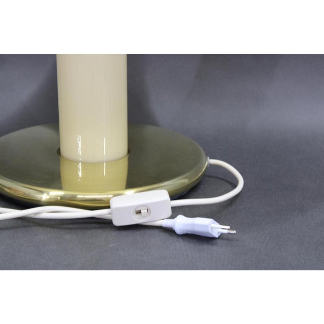 Glass Vintage Italian Glass Mushroom Table Lamp, 1970s For Sale - Image 7 of 11