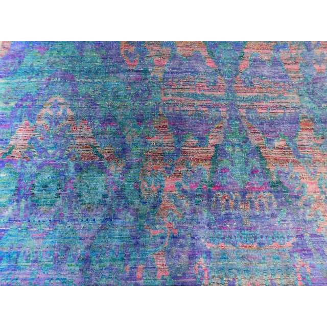 Purple Hand Knotted Silk Rug. 8'x 10' For Sale - Image 8 of 18