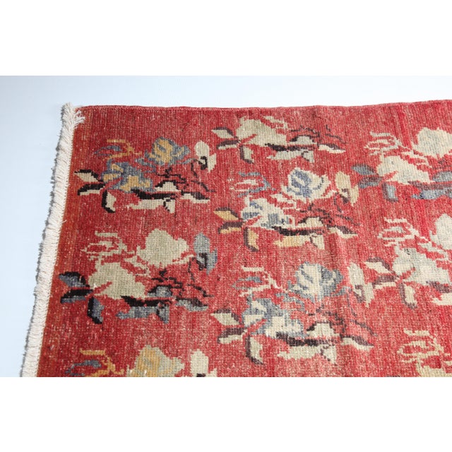 Vintage Anatolian Tribal Rug – Red Ground With Symbolic Motifs For Sale - Image 4 of 15
