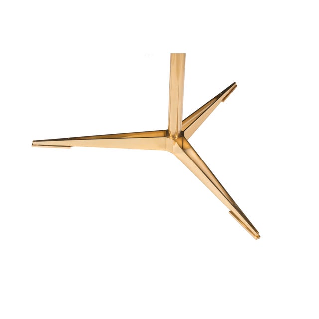 Model 1128 Coffee Table with Brass Legs and Glass Top by Gio Ponti for Singer & Sons, 1950s For Sale - Image 3 of 4