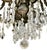 French Crystal & Patinated Bronze 8 Light Chandelier For Sale - Image 4 of 4