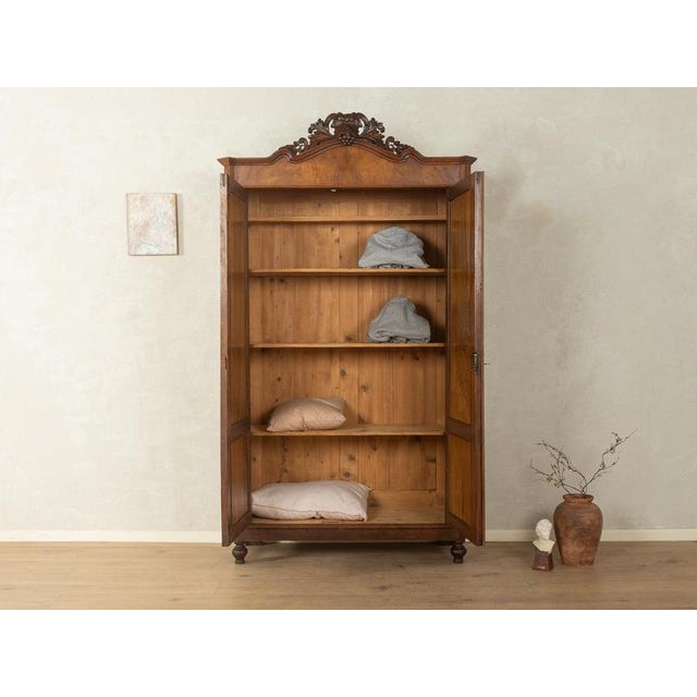 Antique Two-Door Cabinet with Carvings For Sale - Image 3 of 8