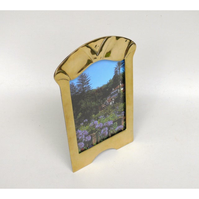 German Art Nouveau Picture Frame in Brass, 1890s For Sale - Image 5 of 17