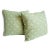 Transitional Outdoor Green Geometric Throw Pillow For Sale - Image 3 of 4