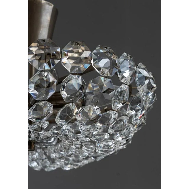 Nickel-Plated Chandelier from Bakalowits & Söhne, 1950s For Sale - Image 4 of 9