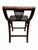 Campaign Vintage Campaign Style Saddle Bench Stool With Black Leather Seat & Nailhead Trim For Sale - Image 3 of 7