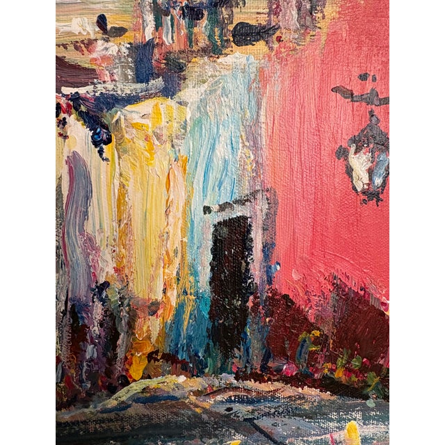 Vintage Mid-Century Modern Oil Painting For Sale - Image 4 of 12