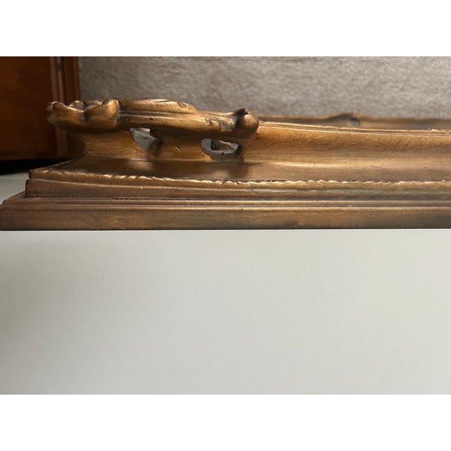 Gorgeous Framed Vintage Textured Canvas Italian Balcony Scene For Sale - Image 10 of 11