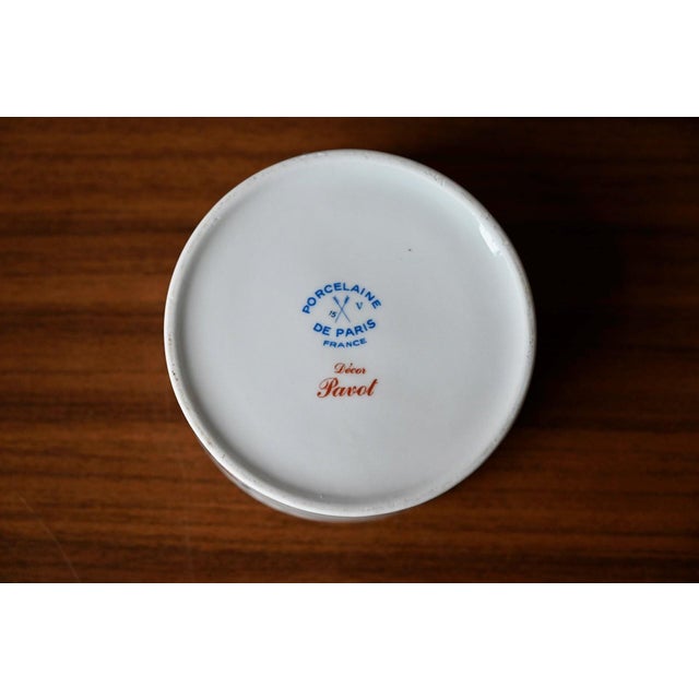 Paris Porcelain with Poppy Motif, 1970s, Set of 5 For Sale - Image 9 of 10