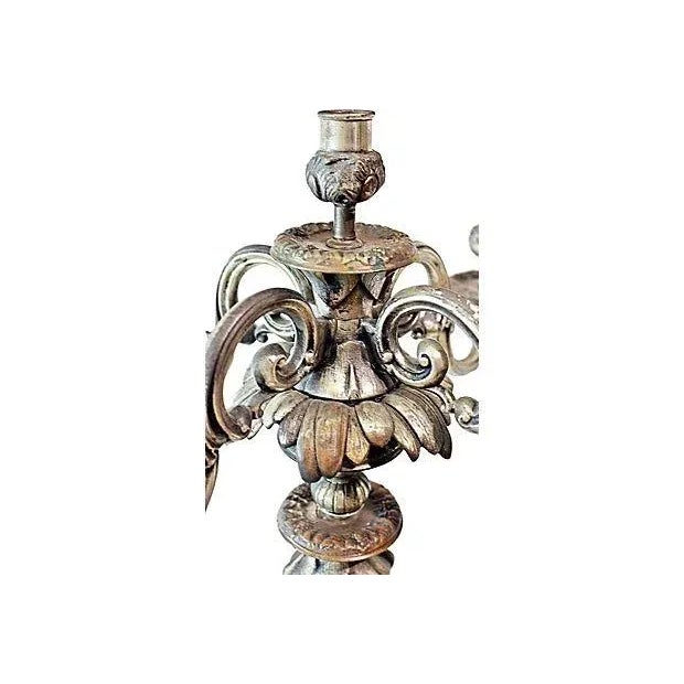 Antique French Bronze Candelabra - A Pair For Sale In West Palm - Image 6 of 6