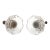 Pair of Vintage 1.75 In. Octagon Clear Glass Cabinet Knobs For Sale