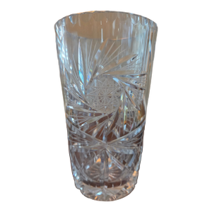 Vintage Hand Cut Crystal Vase - American Brilliant Cut