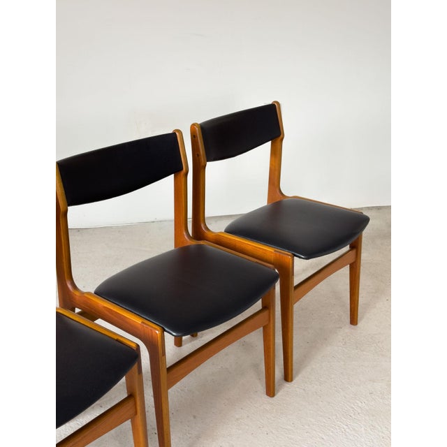 Black Teak Dining Chairs attributed to Erik Buch for Oddense Maskinsnedkeri, Denmark, 1960s, Set of 4 For Sale - Image 8 of 18
