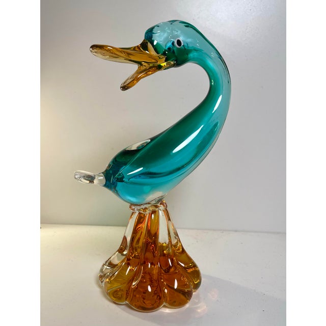 Murano 1960s Jico Jordan Imports Hand-Blown Murano Glass Duck Figurine For Sale - Image 4 of 7
