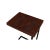Brown Leather Top Accent Table For Sale - Image 8 of 12