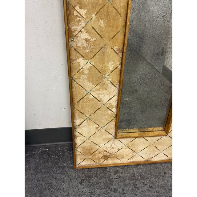 Gold Vintage Italian Fresco Wall Mirror For Sale - Image 8 of 12