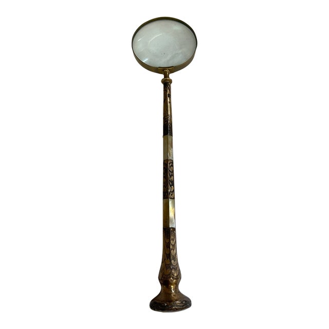 1900s Victorian Handheld Magnifying Glass For Sale
