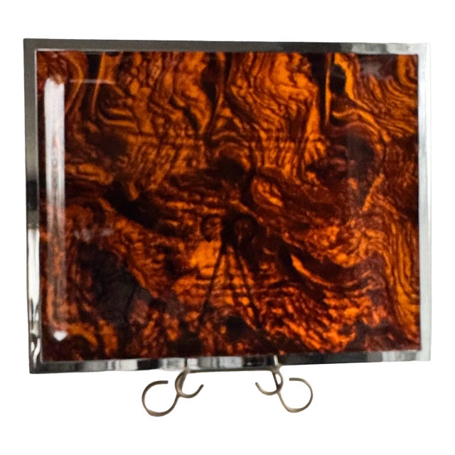 MCM Lucite & Chrome Tray – Attributed to Christian Dior, Italy For Sale