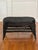 1960s French Small Wicker Woven Coffee Table in Black With Lower Rattan Shelf, C. 1970 For Sale - Image 5 of 16